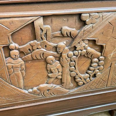 Ornate Solid Wood Relief Cabinet (DR-SS)