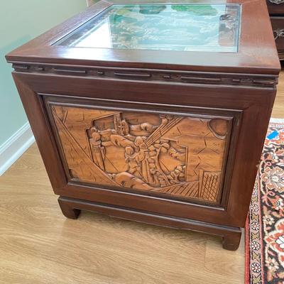Ornate Solid Wood Relief Cabinet (DR-SS)