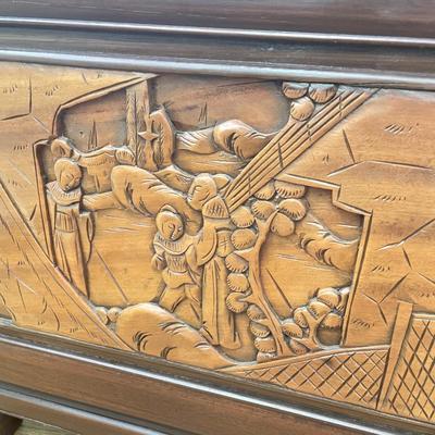 Ornate Solid Wood Relief Cabinet (DR-SS)