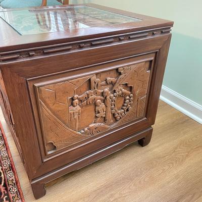 Ornate Solid Wood Relief Cabinet (DR-SS)