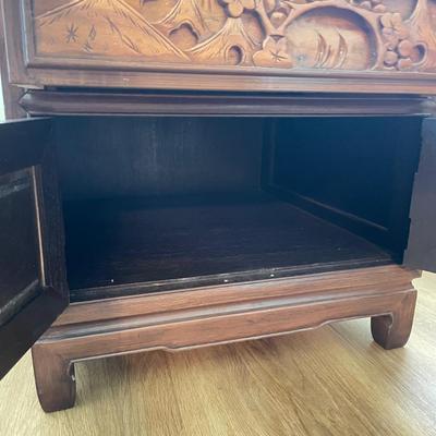 Ornate Solid Wood Relief Cabinet (DR-SS)