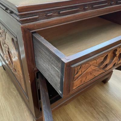 Ornate Solid Wood Relief Cabinet (DR-SS)