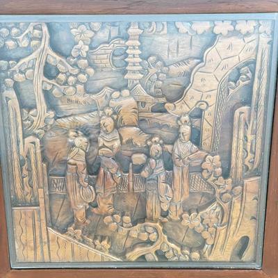 Ornate Solid Wood Relief Cabinet (DR-SS)