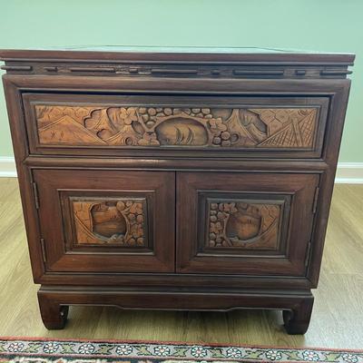 Ornate Solid Wood Relief Cabinet (DR-SS)