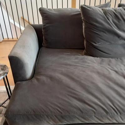 Mitchell Gold+Bob Williams Granite Velvet Sofa - L8’ x D4’4” x W4’6”