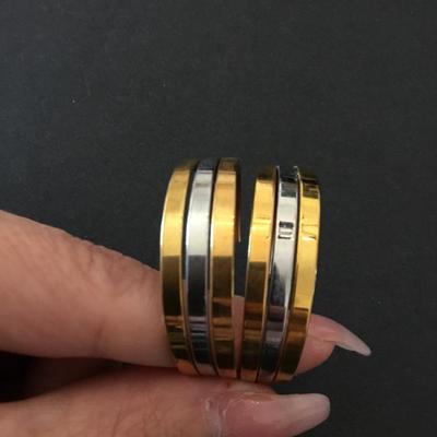 Beautiful, vintage, gold and silver tone hoop earrings