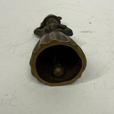 Sale Photo Thumbnail #173: Heavy Brass or Bronze Bell Lady with Pail or Bucket on her head.