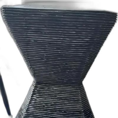Modern Black Hourglass Accent Table