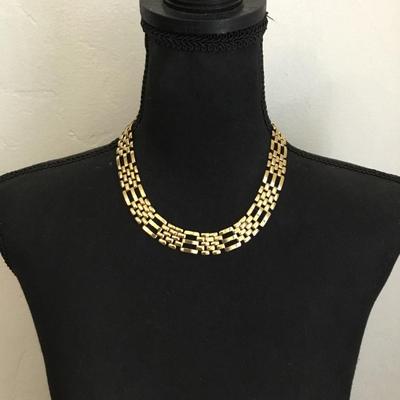 Vintage, gold, toned, chain necklace