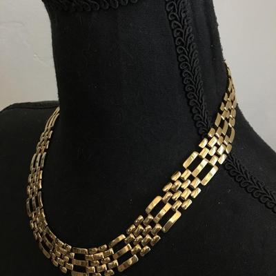 Vintage, gold, toned, chain necklace