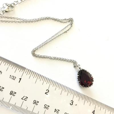 Beautiful Silver-tone dark crystal necklace
