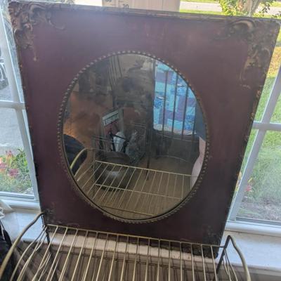 Sale Photo Thumbnail #195: Vintage Ornate Mirror w/ Golden Wood Accents