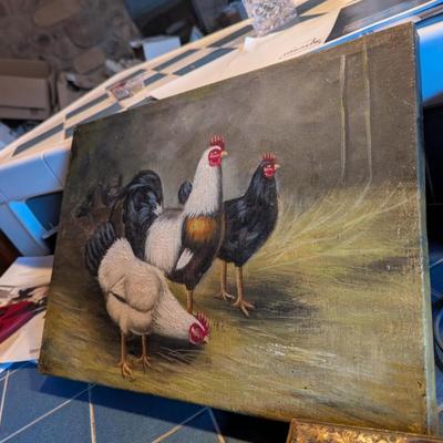 Sale Photo Thumbnail #223: Roosters on Canvas