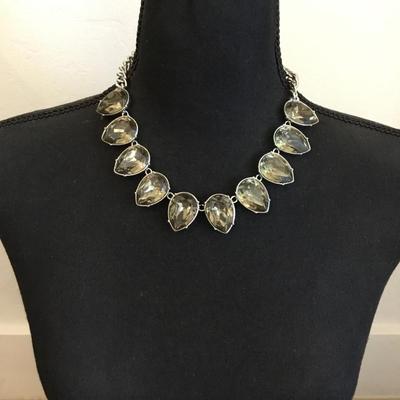 Vera Wang vintage, silver tone, statement, teardrop ring, stone very nice