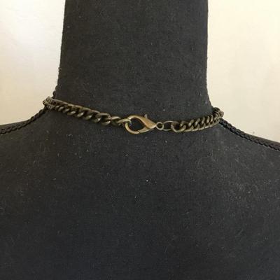 Beautiful bronze, toned, gemstone, healing statement, necklace