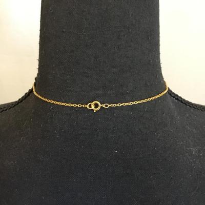 Vintage gold tone Y drop necklace