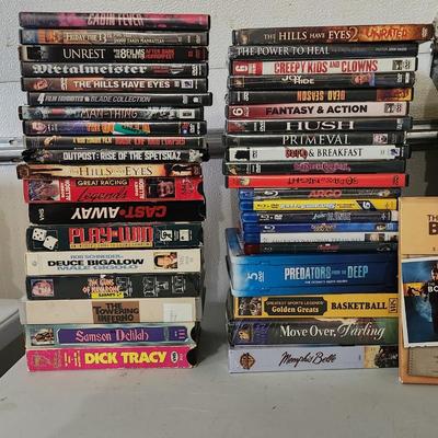 Sale Photo Thumbnail #188: Huge Movie & TV Show lot VHS DVD Blu-ray. Around 94 in total
Receive all items pictured
Tons of classic movies and new favorites. Some brand new