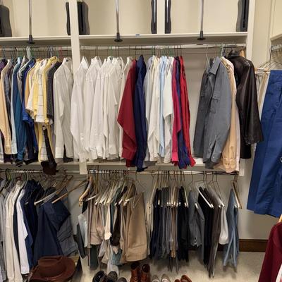 Sale Photo Thumbnail #62: Men’s & women’s clothing & shoes. Both closets .size S & M Shies 6 1/2-7 (w)  7-8 (M)