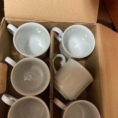 Sale Photo Thumbnail #310: 2 boxes white mugs