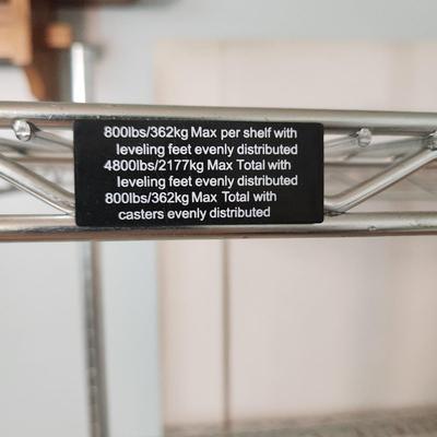 Metal Wire Shelving 5 Shelves on Casters 48x18x75