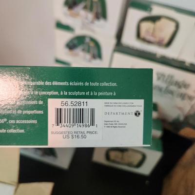 Large Lot Department 56 Dept. 56 5 Villiage Railroad Accessories 6 Street Light Signs Mail Box Route 56 Gas Station