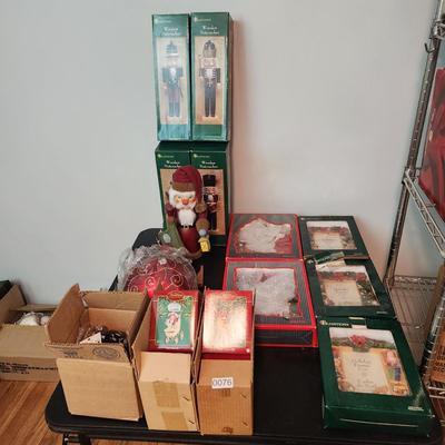 Large lot Christmas Holiday Decor Nutcrackers ,Holiday Frames ,Heirloom Collection Ornaments ,Glass Friendship Ball