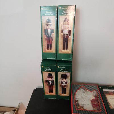 Large lot Christmas Holiday Decor Nutcrackers ,Holiday Frames ,Heirloom Collection Ornaments ,Glass Friendship Ball