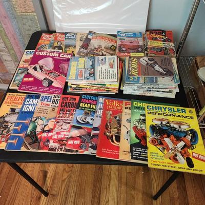 Box Lot of Car Magazines 1960's Custom Rodder, Rods, Championship Hot Rods , Custom Car Yearbooks , Popular Science Auto Care