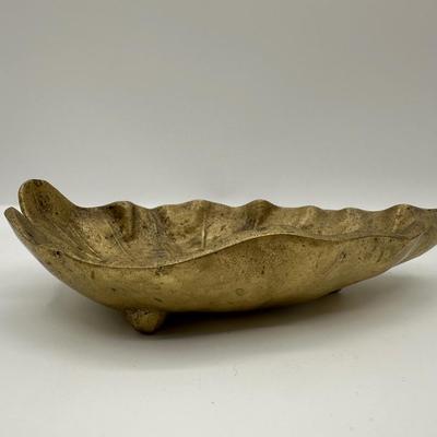 Vintage Brass Imperial Tarro Leaf Dish