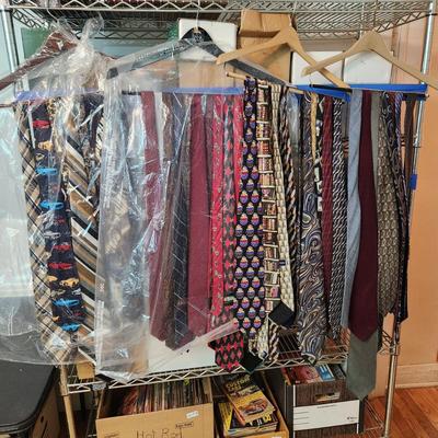 Large Lot of Mens Ties Neckties some New w Tags Holiday Christmas