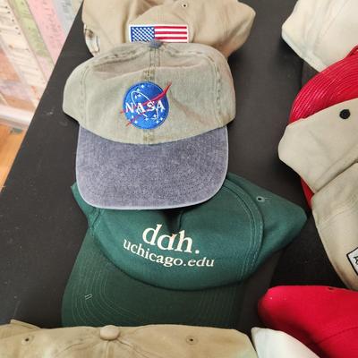 Lot of Vintage Ball Caps Hats Trucker Caps Hats NASA, Texaco, Oxford, Sinclair