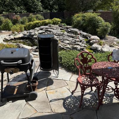 Sale Photo Thumbnail #167: Wrought iron table:chairs & smoker