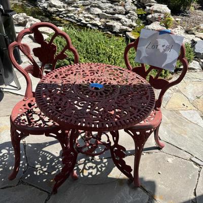 Sale Photo Thumbnail #166: Wrought iron table:chairs & smoker
