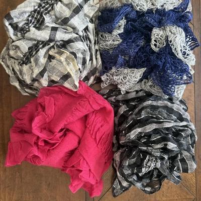 Assorted ladies' scarves, bandanas and hair accessories