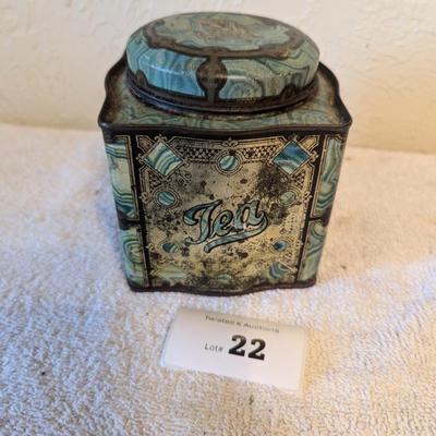 Sale Photo Thumbnail #101: Metal tea canister