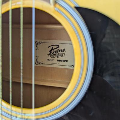 Sale Photo Thumbnail #411: Rogue RD80PK Acoustic Guitar comes with case