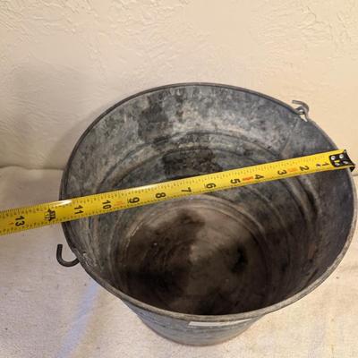 Sale Photo Thumbnail #448: galvanized bucket with handle
