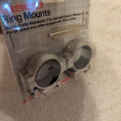 Sale Photo Thumbnail #506: Tasco 30mm aluminum finish scope ring mounts