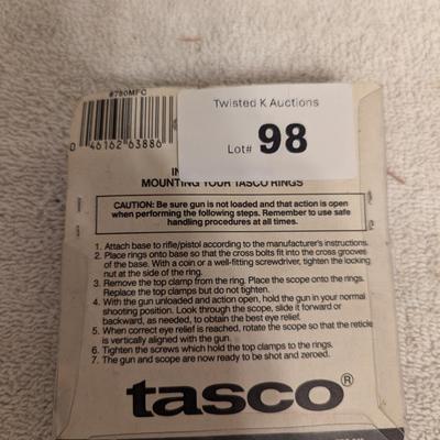 Sale Photo Thumbnail #508: Tasco 30mm aluminum finish scope ring mounts