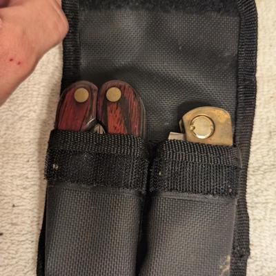 HUSKY multi tool box blade folding knife with case