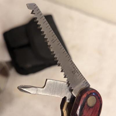 HUSKY multi tool box blade folding knife with case