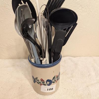Ceramic jar and Utensils