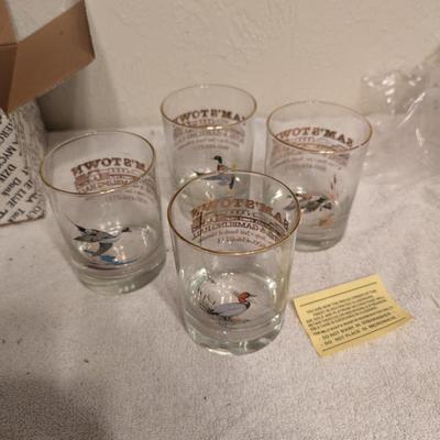 Sams town 22k gold & platinum glasses- ducks- read notes