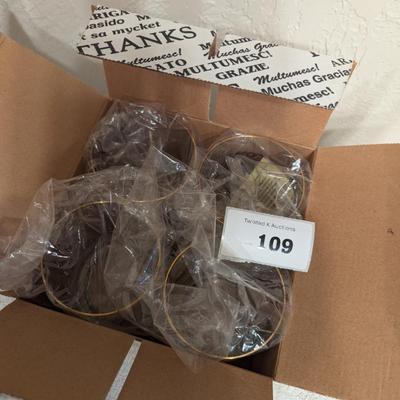 Sams town 22k gold & platinum glasses- ducks- read notes