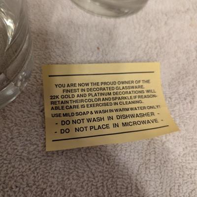 Sams town 22k gold & platinum glasses- ducks- read notes