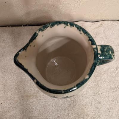 Ceramic Pitcher Green Leaf