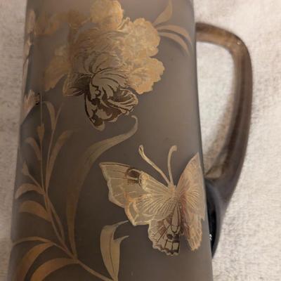 Vintage MCM Bohemian Glass Pitcher