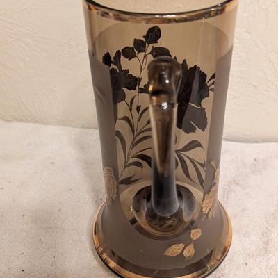 Vintage MCM Bohemian Glass Pitcher