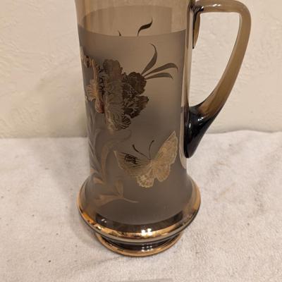 Vintage MCM Bohemian Glass Pitcher