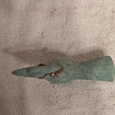 Ceramic road runner- green speckled